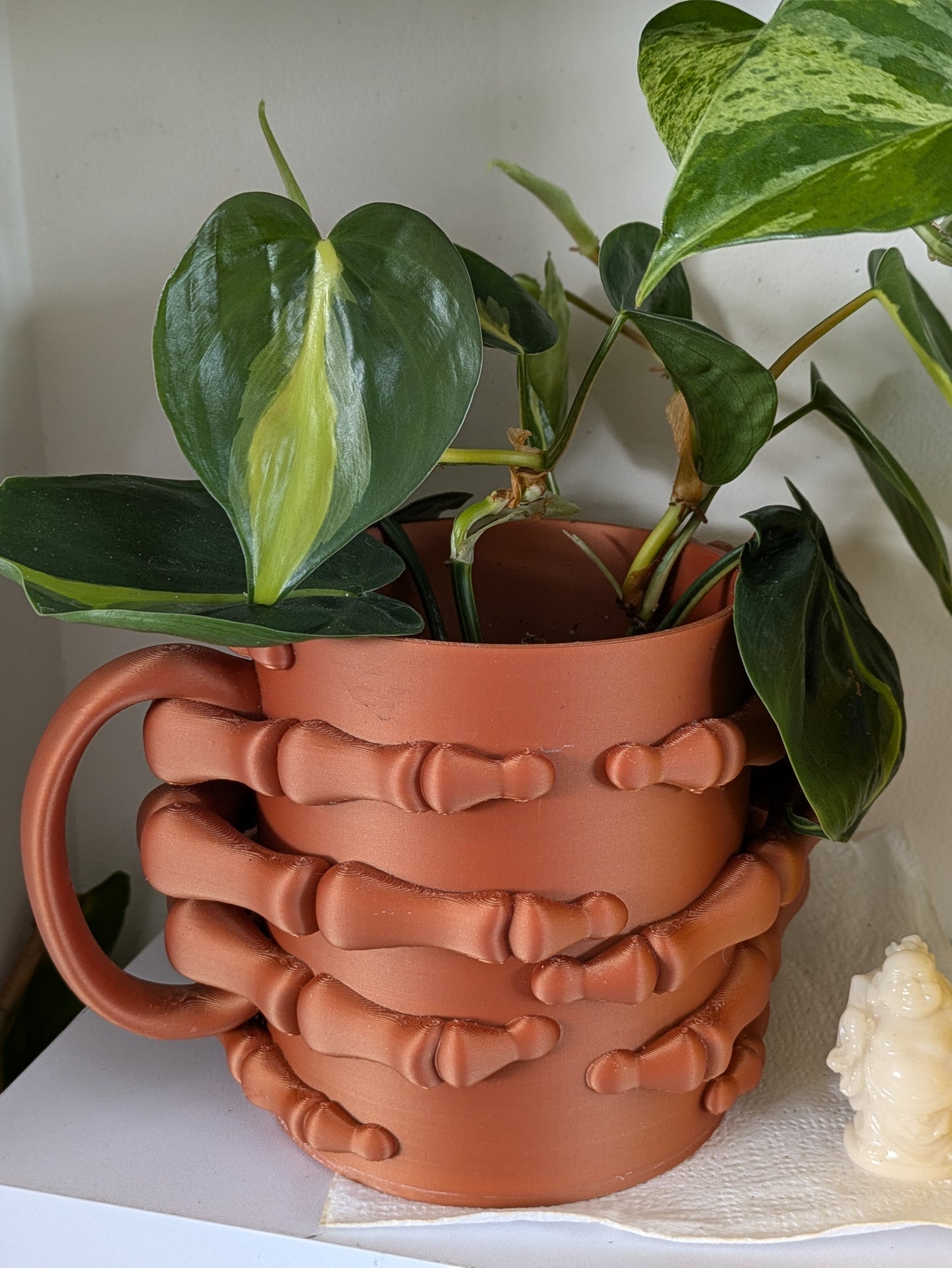 Skeleton Hands Coffee Pot - 4 Inch Planter