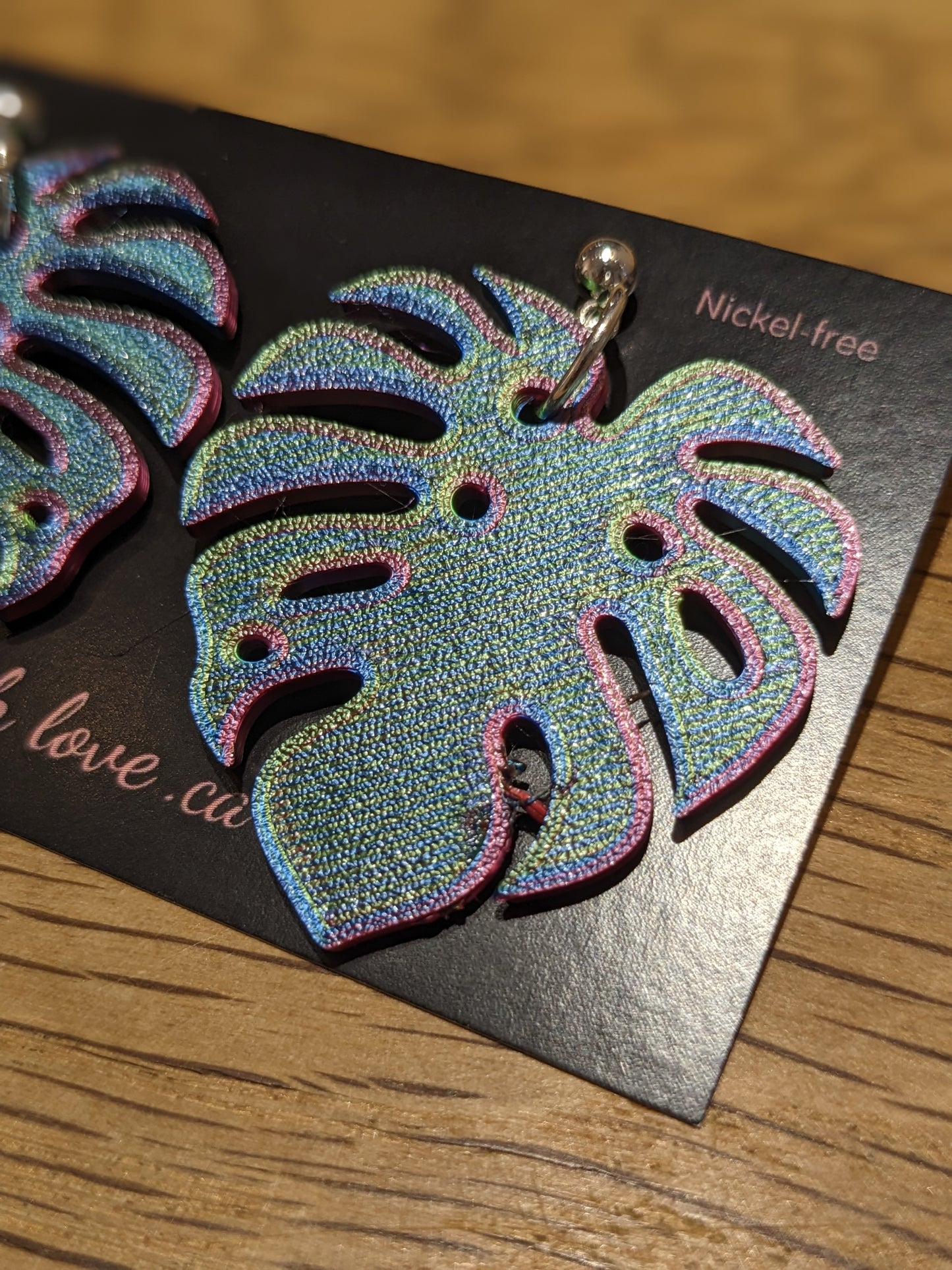 Monstera Earrings | Iridescent Vibes Collection